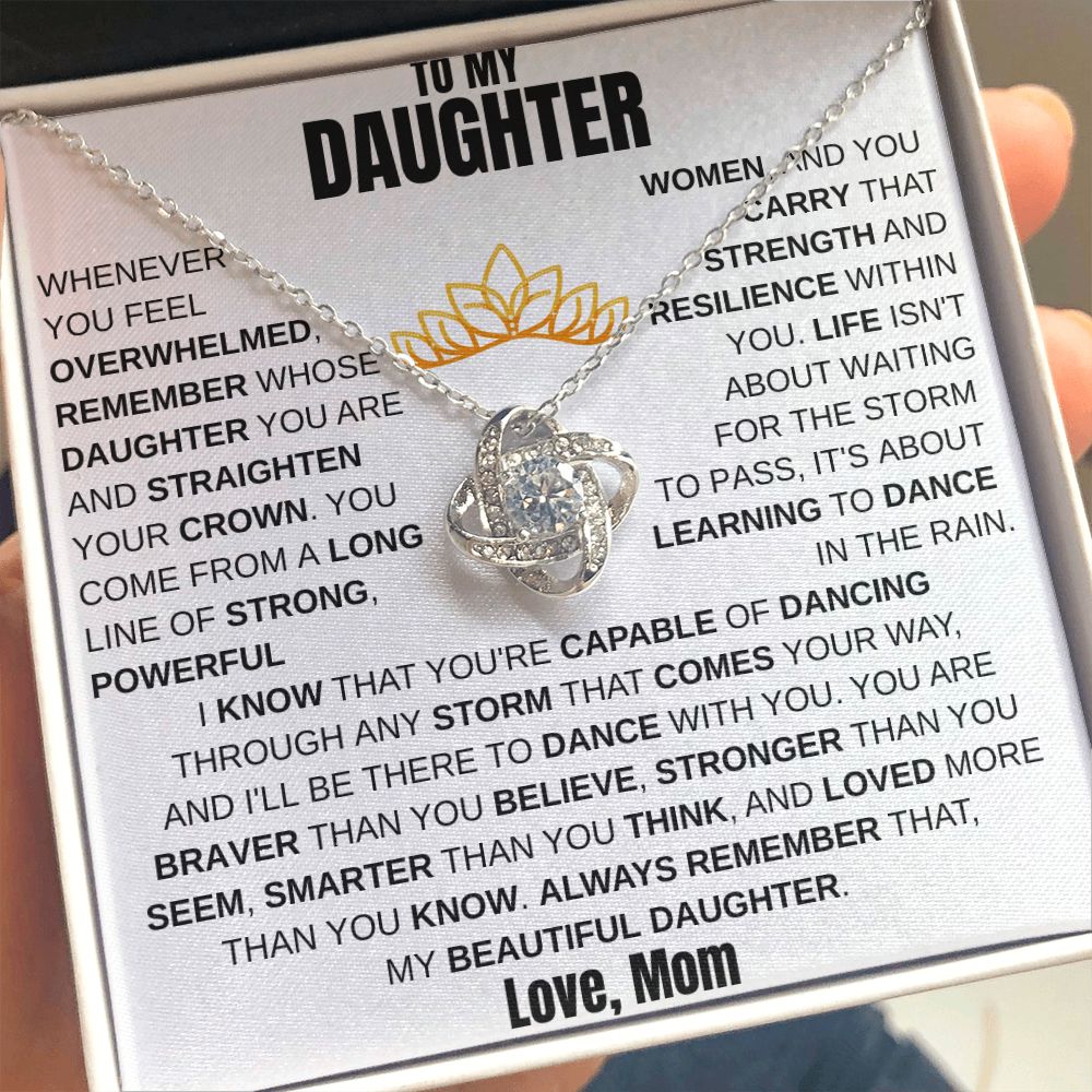 To My Daughter - Powerful Woman - Love Necklace