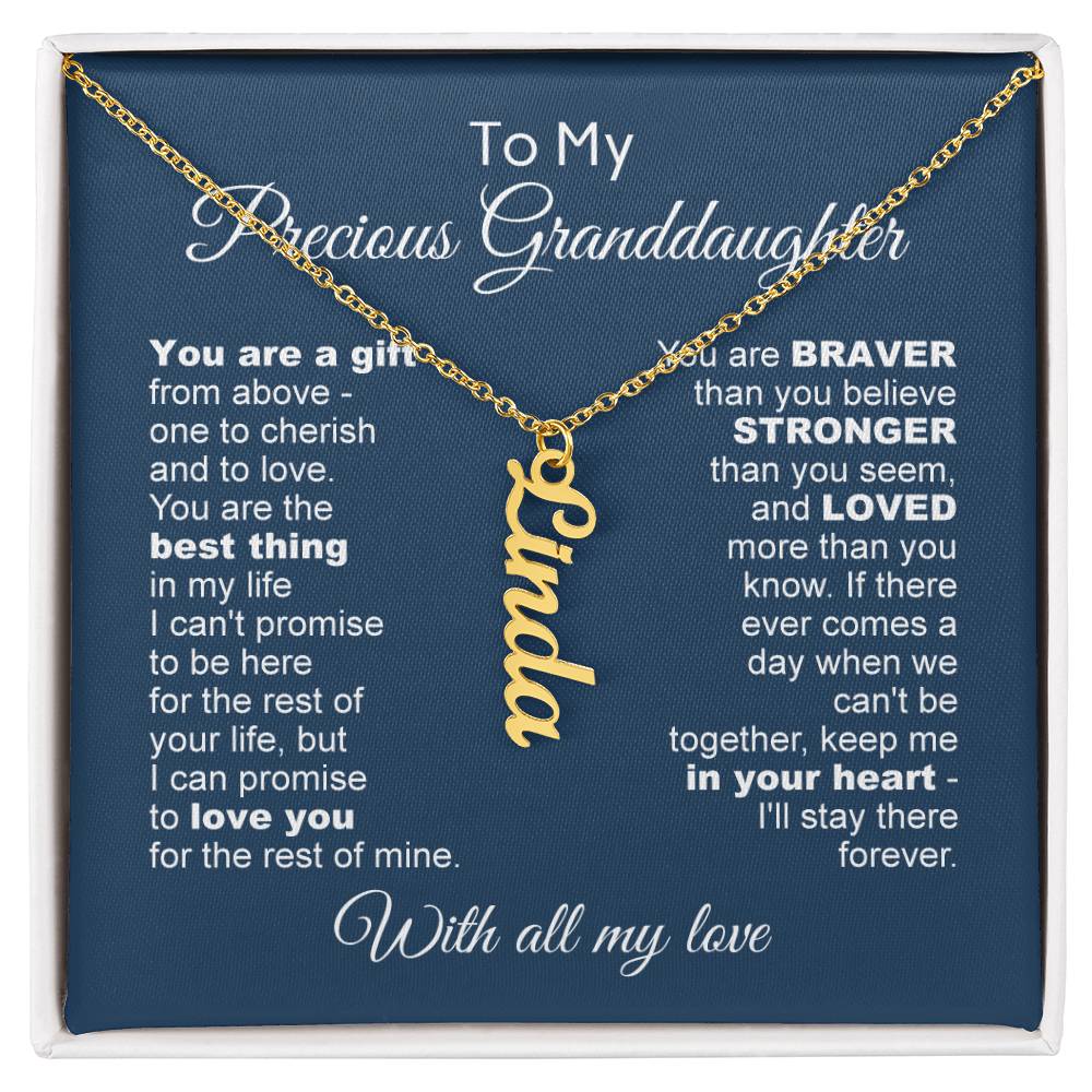 My Precious Granddaughter - Personalized Name Necklace