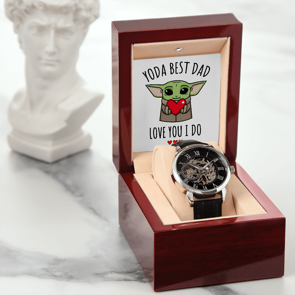 YODA DAD - Skeleton Watch with Leather Strap