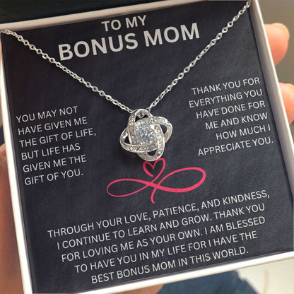 To My Bonus Mom - Kindness - Love Necklace
