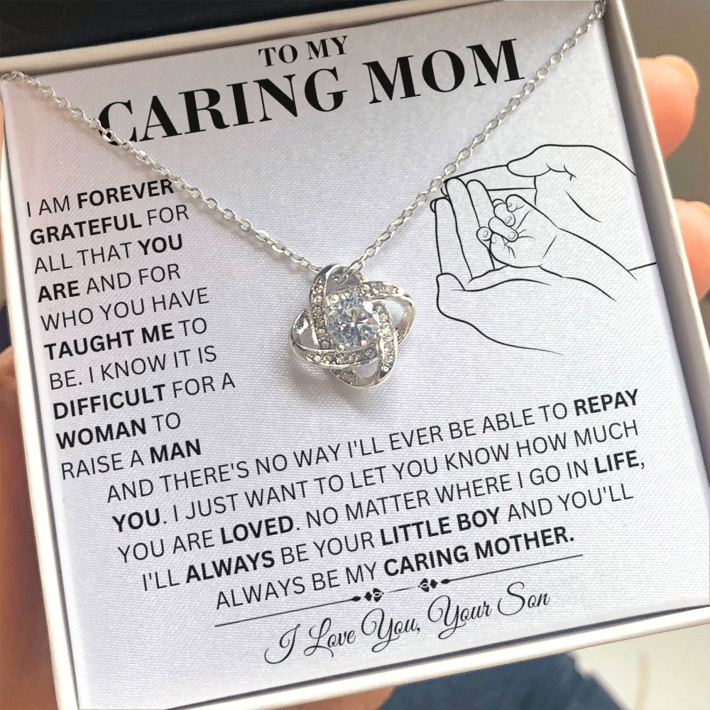 To My Caring Mom - Repay You - Love Necklace