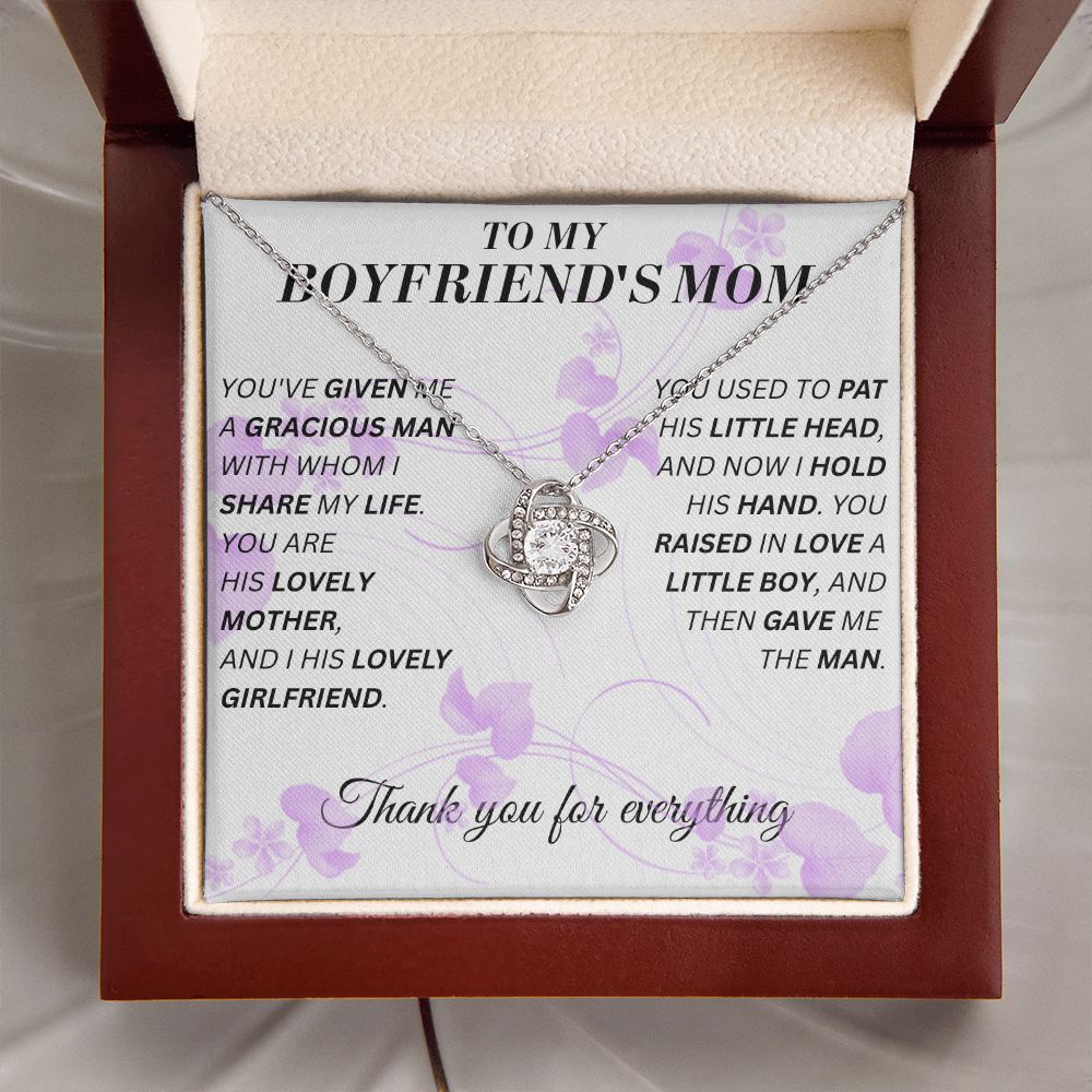 To My Boyfriend's Mom - Gracious Man - Love Necklace