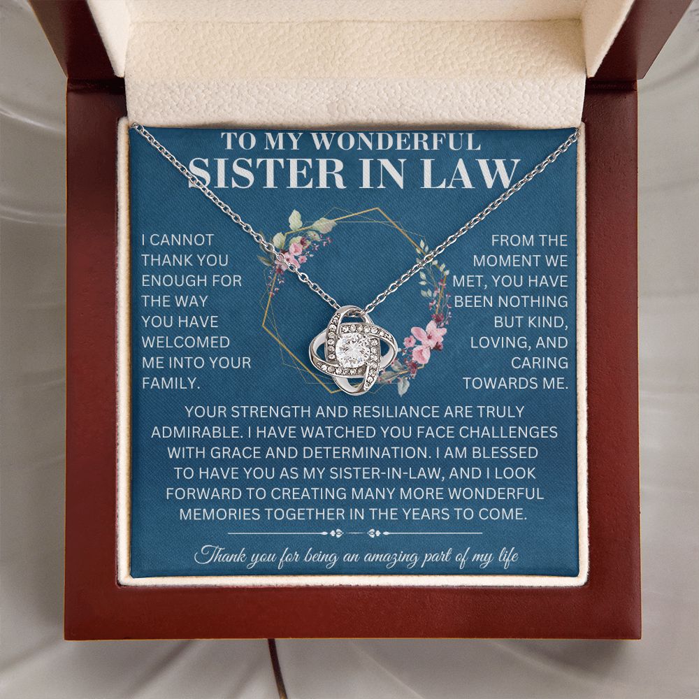 To My Wonderful Sister In Law - Family - Necklace