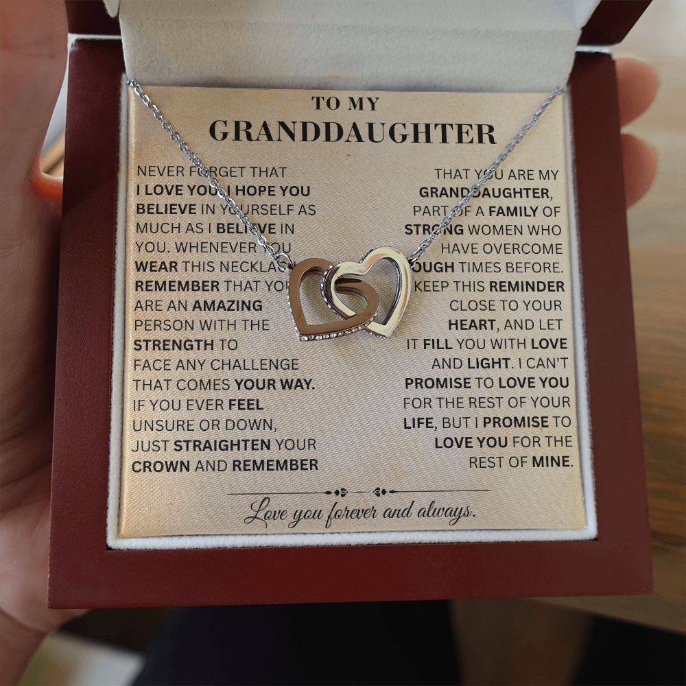 To My Granddaughter -  Promise - Infinity Heart