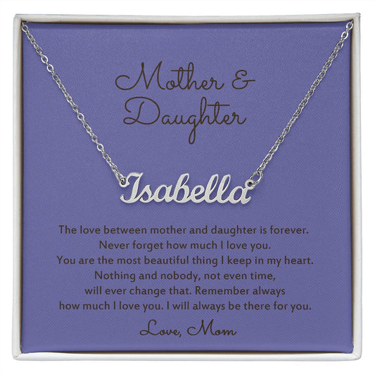 Mother and Daughter Custom Name Necklace