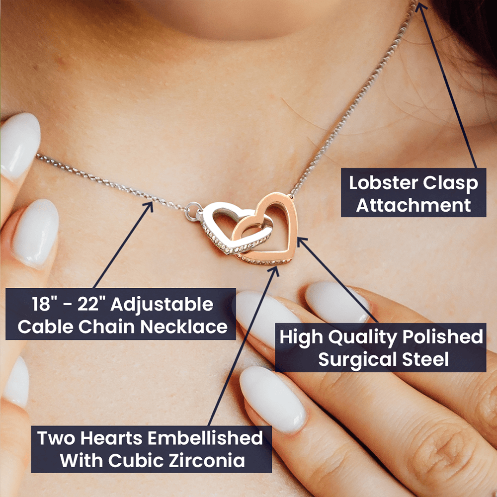 Personalized Aquarius Zodiac Hearts Necklace with Message Card