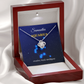 Personalized Aquarius Zodiac Love Knot Necklace with Message Card
